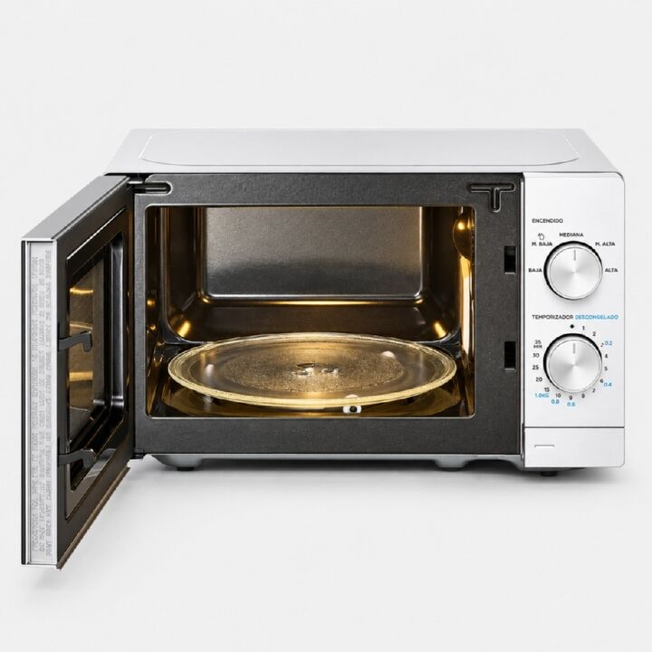 Horno a Microondas Midea 20L 650W Control Mecánico Blanco MW-MN120WAR1 - Vista 3