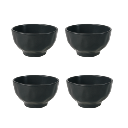 Set x 4 Bowl Compotera 14 cm Cerámica Irregular Organic Mate Gris