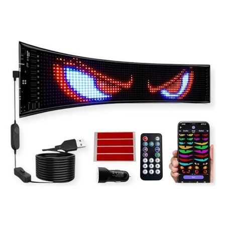 Cartel Led Programable Flexible Usb 59 X 12 Para Coche/local