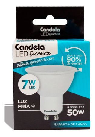 Lámpara Led Dicroica Candela 7w Reemplaza 50w