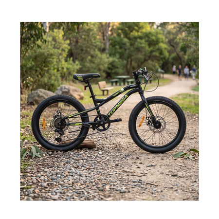 Bicicleta MTB TopMega Slider R20 7V NegroAmarillo
