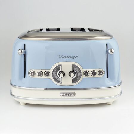 Tostadora Ariete 4 Panes Vintage 156 Celeste 1600 W