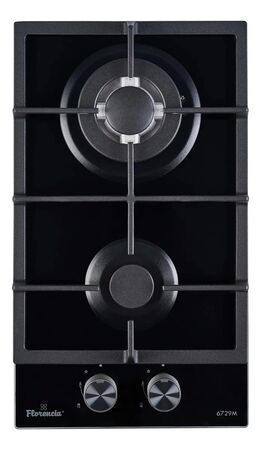 Anafe A Gas Florencia 2 Hornallas Vidrio Negro 6729m