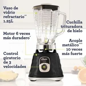 Licuadora Oster Classic Blst4655b 1.25 L Black Negro