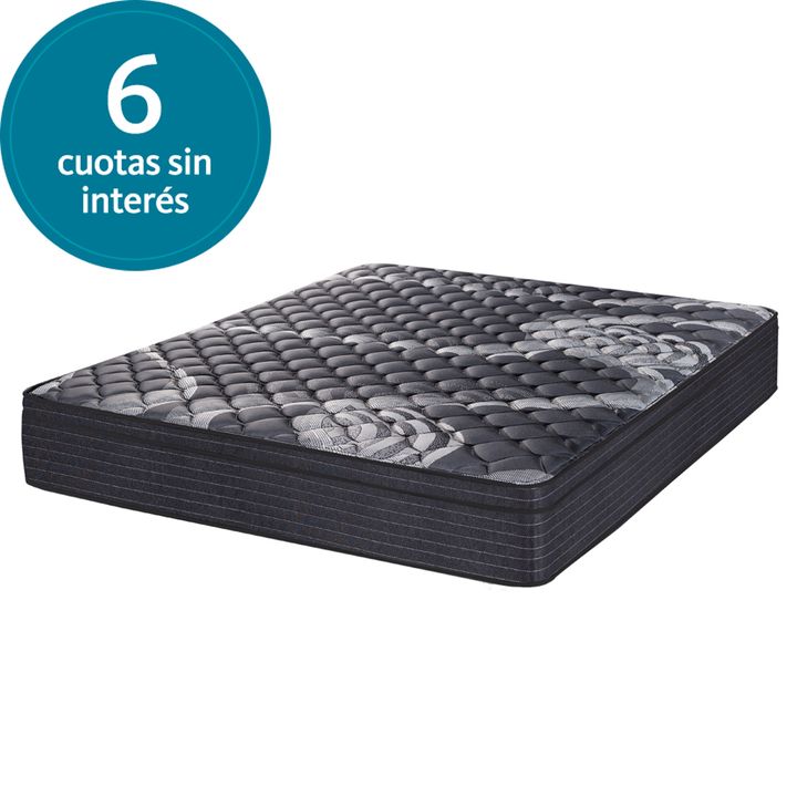 Colchon Zafiro Rodio Super Queen 160x200 Resortes Con Pillow - Vista 5