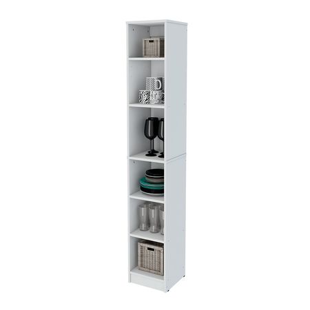 Organizador Centro Estant Oxbl 6 Estantes Melamina Blanca