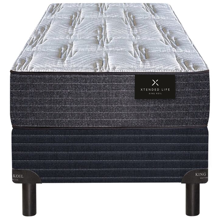 Colchon y Sommier King Koil XL 1 Plaza y Media de 100x190cm De Resortes LFK Reforzados Extra Firme + Almohada de Regalo - Vista 9