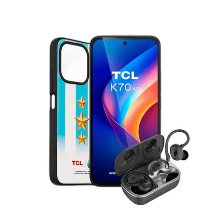 Combo TCL K70 12GB+128GB Midnight Black + Auriculares TWS Sport Dekkin