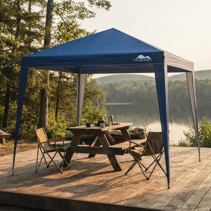 Gazebo Outdoors Easycamp 7030 3x3m Rafia Impermeable Azul - Vista 6