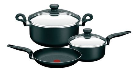 Set De Cocina Tefal Pratika 5 Piezas Tapas De Vidrio