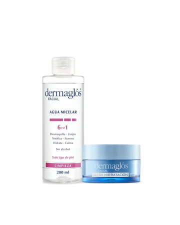 Dermaglos Set Dia Agua Micelar 6 en 1 + Ultra Hidratacion