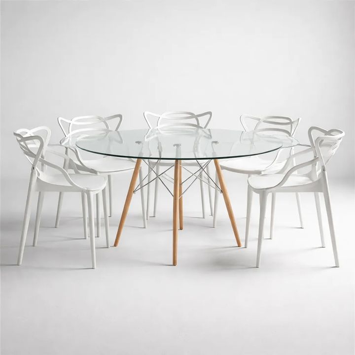 Juego De Comedor Mesa 120+6 Sillas Allegra Blanco - Vista 2