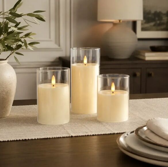 Set 3 Velas LED Recargables Decorativas Efecto Llama - Vista 2