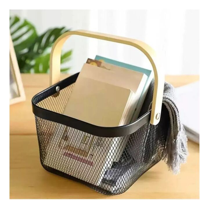 Cesta deco organizadora con manija - Vista 3