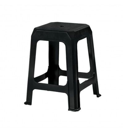 Banquito apilable negro Voss 2000