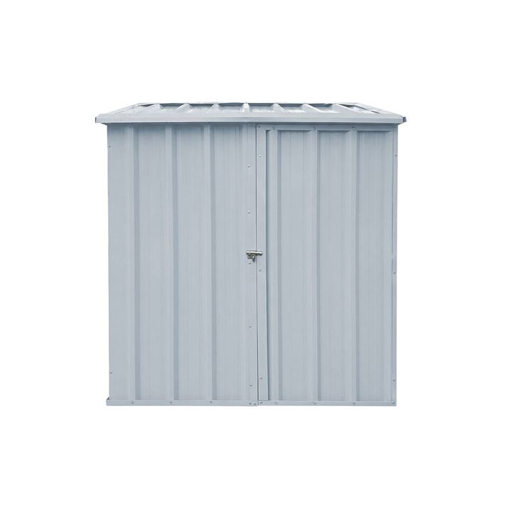 Armario Deposito Galpon de jardin Casi 2x1x2 Techo 1 agua Gris DON ACERO - Vista 1