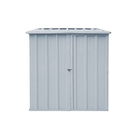 Armario Deposito Galpon de jardin Casi 2x1x2 Techo 1 agua Gris DON ACERO