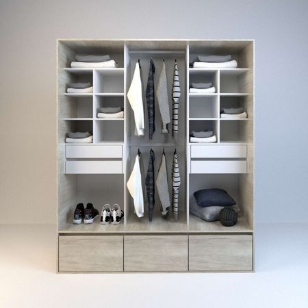 Vestidor 1,80m Alto 4 Cajones 3 Zapateros Nevado Everest Tables