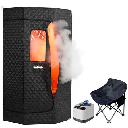 Sauna Portátil Gadnic Sauna de Vapor Hexagonal Con Silla Plegable 1200W