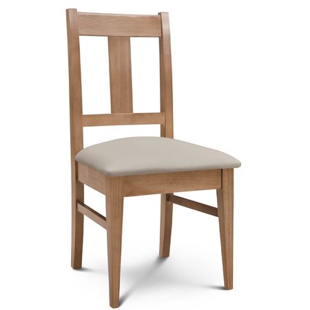 Silla de Comedor Euro lustre Abedul Tapizado Inka Beige Espacity