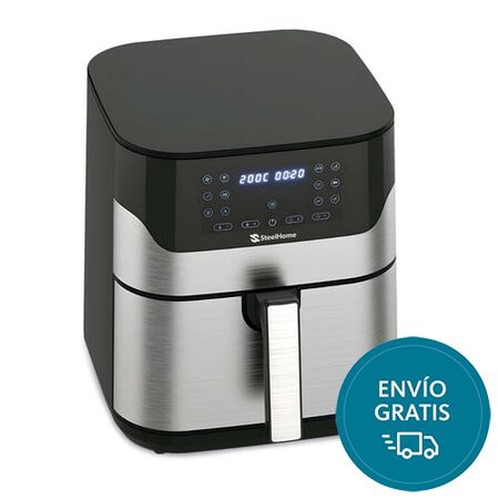 Freidora de aire Steel Home 8 Litros. 1700w Acero