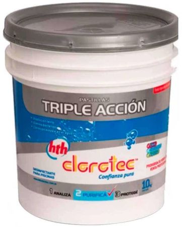 Cloro En Pastillas Triple Accion 200gr Clorotec 10 Kg Rex