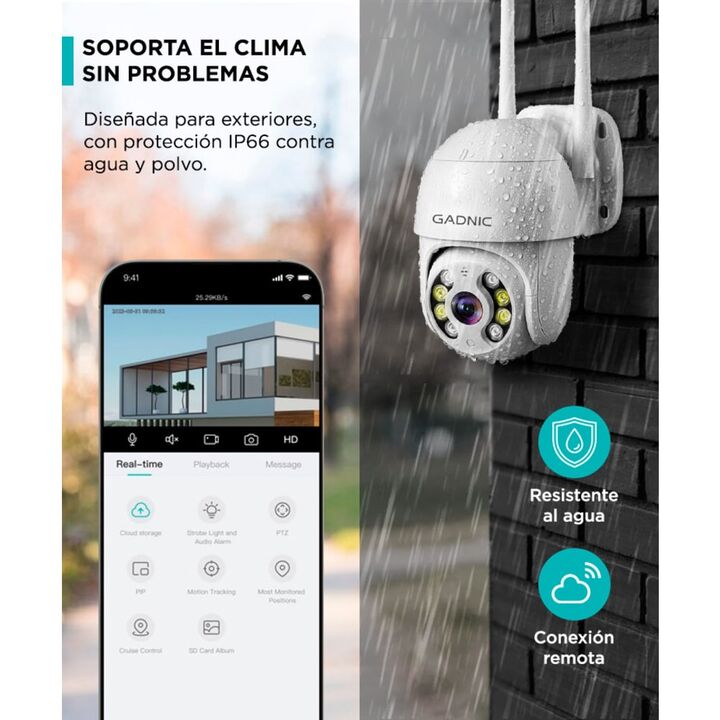 Camara de Seguridad Wifi IP Gadnic DM200W Full HD Motorizada - Vista 5