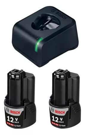 Cargador De Bateria Gal 12v-20 + 2 Baterias Bosch 12v 2,0 Ah