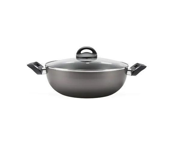 Wok c/Tapa y Manija 28 cm Plata Brinox 7210/195 - Vista 1