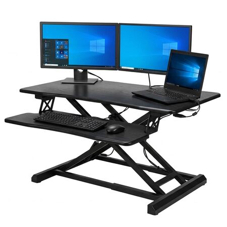 Escritorio Elevable Gadnic Regulable 91cm Para Laptop Y PC Altura Ajustable Doble Monitor