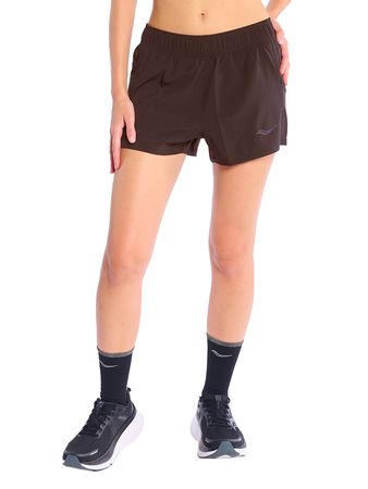 Short Saucony Outpace Mujer Running Marrón