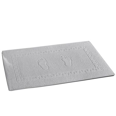 Toalla de pies para baño felpada 45 x 70 color Plata Espácity