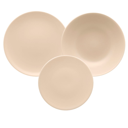 JUEGO DE VAJILLA X18 PIEZAS UNNI MERENGUE - OXFORD