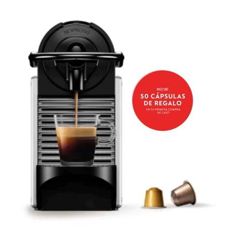 Cafetera Nespresso Pixie Silver Curva D62-AR-SI-NE