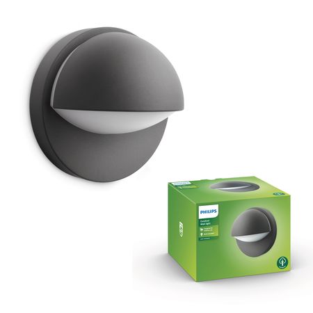 Lámpara Philips de Pared June de 12W E27 P45 Negro