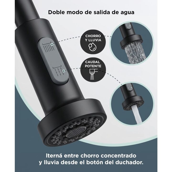 Griferia Extensible Para Cocina Gadnic Canilla Monocomando Flexible - Vista 3