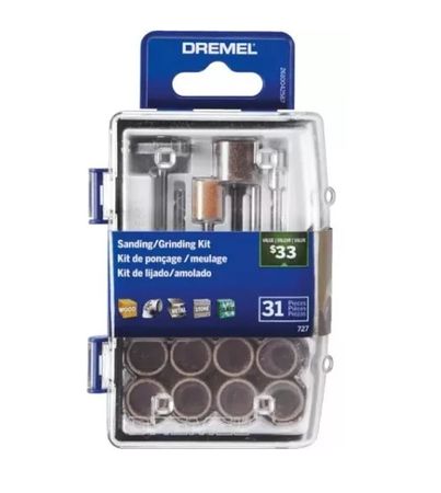 Kit Minitorno Dremel 31 Accesorios Piezas Lijado Y Afilado