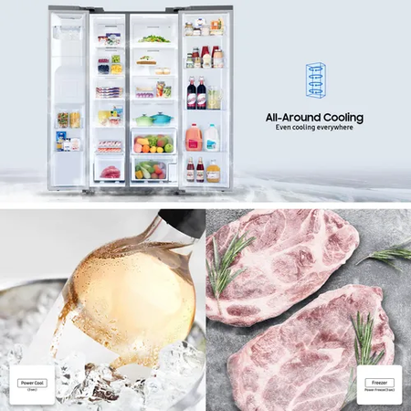 Heladera Side By Side Samsung 716l Rs27t5200s9 Color Refined Inox