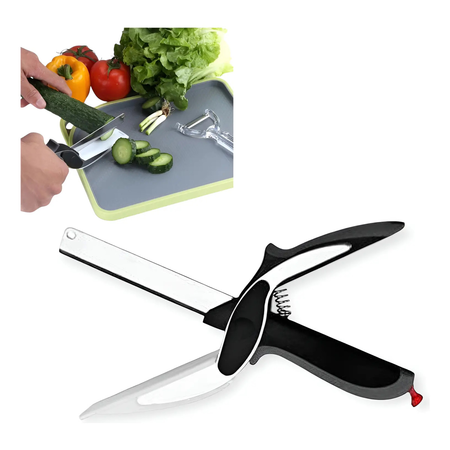 Cortador Cocina Cuchillo Y Tijeras 2 En 1 Tijera Inteligente