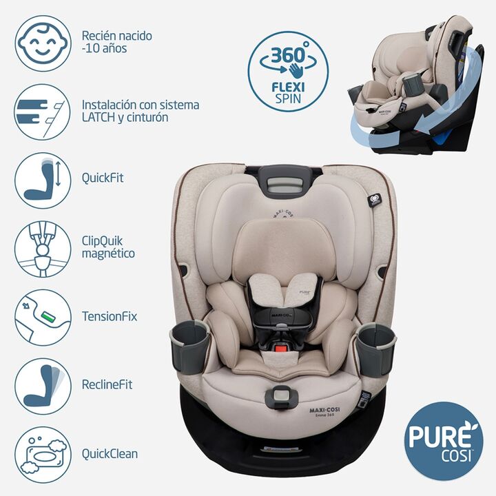 Butaca de seguridad 360° Maxi Cosi Emme Desert Wonder - Vista 6