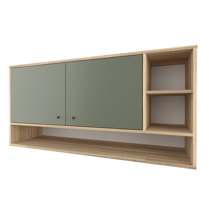 Alacena Moderna de 120 CM Verde Safari 2 Puertas JOUMELA - Vista 5