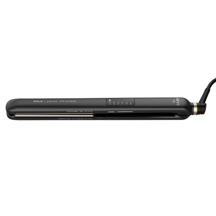 Planchita De Pelo Ga.ma Cp14 Led Digital Dual Plate Gold - Vista 3