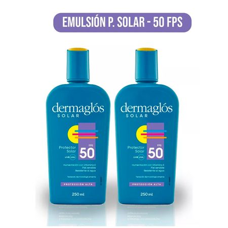 Set Protector Solar Dermaglos Emulsion Fps50 250ml 2unidades