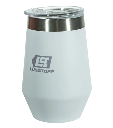 Vaso Termico Con Tapa 354ml Lusqtoff Vtl354-8 Acero Inox Blanco Lisa