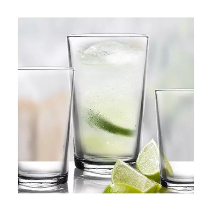 Set Durax de 6 Platos Playos Milano con 6 Vasos Nilda 350 cc Transparentes - Vista 3