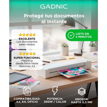 Plastificadora Laminadora A3 Profesional