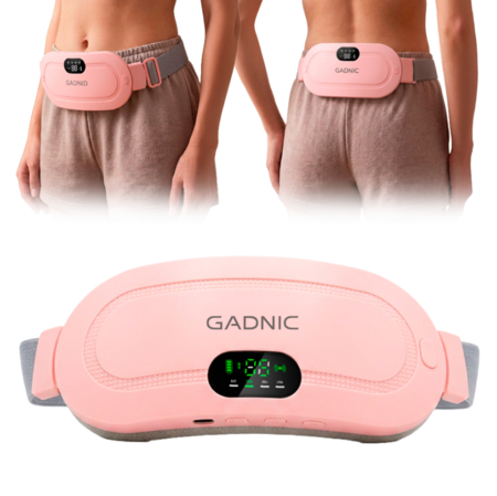 Masajeador Abdominal GADNIC Alivio Menstrual Calor Terapéutico Recargable Color Rosa