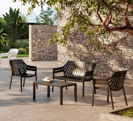 Set de Exterior Lotus Negro Intermobili