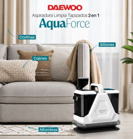 Aspiradora limpia tapizados 2 en 1 Daewoo AquaForce