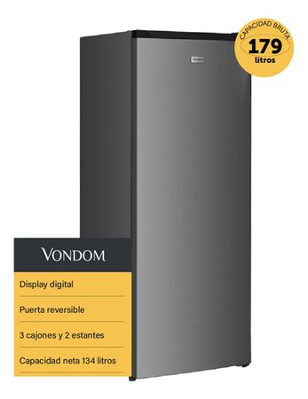 FREEZER VONDOM FR140N 179LITROS NO FROST VERTICAL 